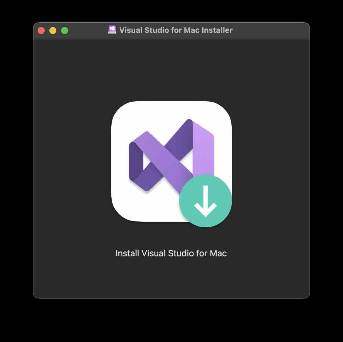 Install Visual Studio for Mac